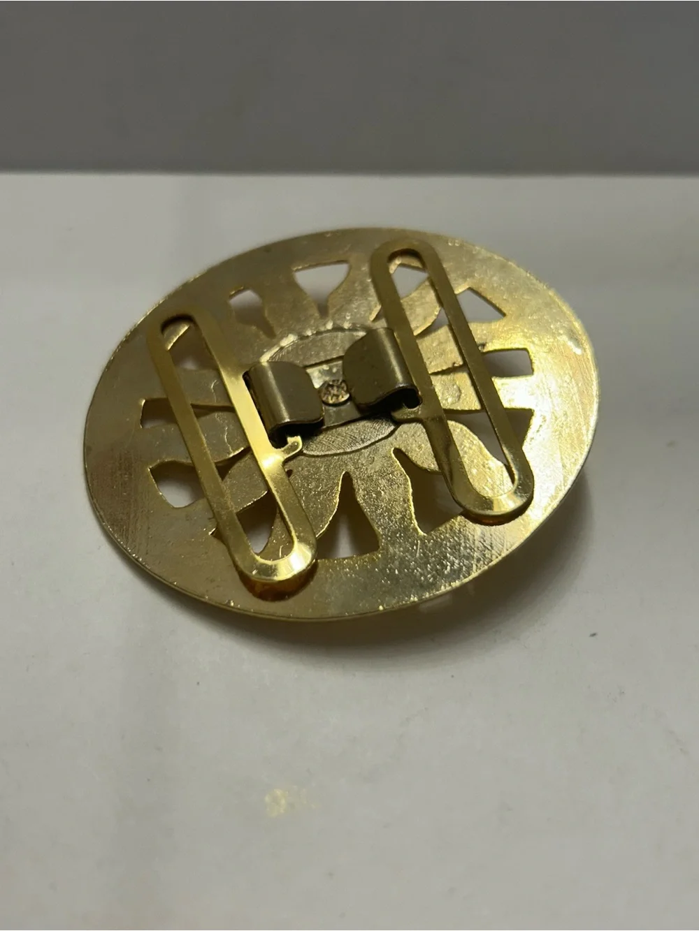 Gold Celestial Sun Face Belt Buckle Set Vintage Omega